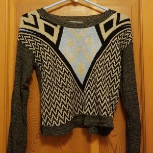 Abstract Patterned Sweater, Size S